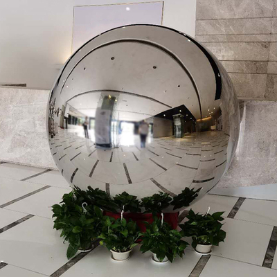 Sculpture moderne en métal de sculpture en miroir de jardin de sphère de H250cm extérieure