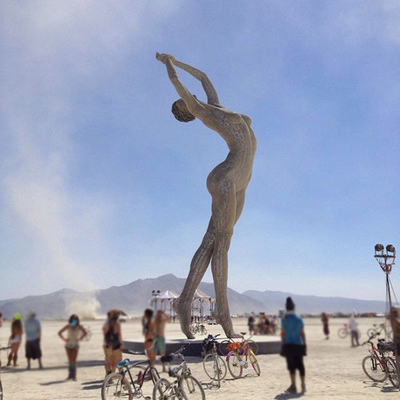 Madame de danse Customized de grande sculpture en acier inoxydable de taille de 500cm