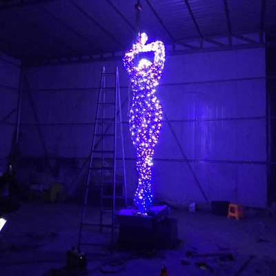Madame de danse Customized de grande sculpture en acier inoxydable de taille de 500cm