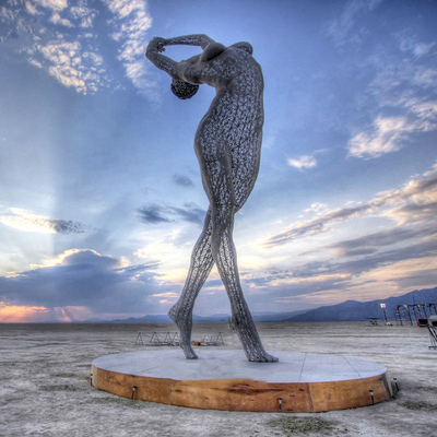 Madame de danse Customized de grande sculpture en acier inoxydable de taille de 500cm