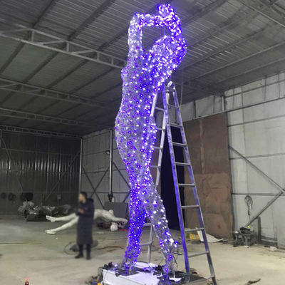 Madame de danse Customized de grande sculpture en acier inoxydable de taille de 500cm