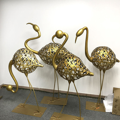 Décor extérieur de la sculpture reflété par thème animal 2m en acier inoxydable