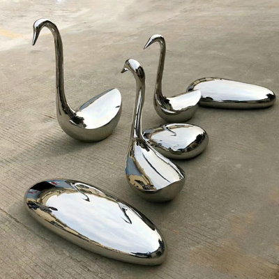 Décor extérieur de la sculpture reflété par thème animal 2m en acier inoxydable