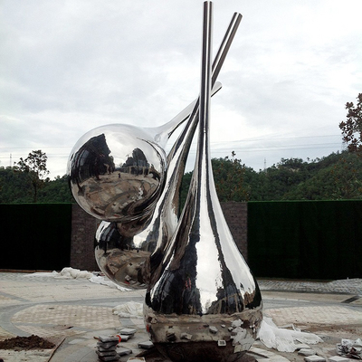 Créatif extérieur de la sphère 304 de sculpture moderne ovale en acier inoxydable