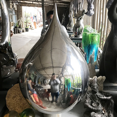 Créatif extérieur de la sphère 304 de sculpture moderne ovale en acier inoxydable