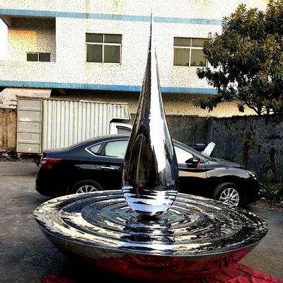 Créatif extérieur de la sphère 304 de sculpture moderne ovale en acier inoxydable