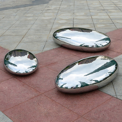 Le jardin dimensionnel de sculpture en miroir du pavé rond 3 ornemente adapté aux besoins du client