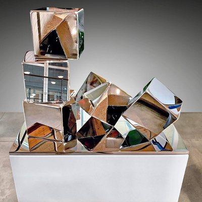 Art extérieur créatif de jardin d'acier inoxydable de la sculpture 304 en miroir de H2m