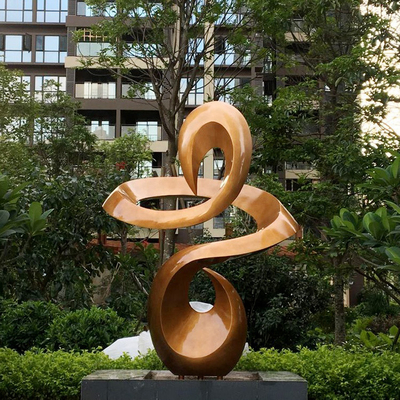 Sculpture en acier inoxydable d'abrégé sur cercle de jardin de Gnee créative