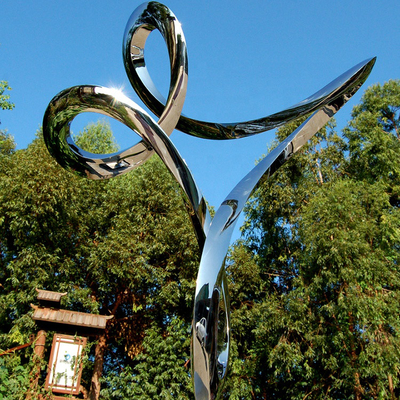 Sculpture en acier inoxydable d'abrégé sur cercle de jardin de Gnee créative