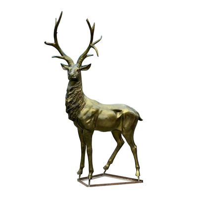 Les statues en bronze épaisses de cerfs communs du jardin 8mm de Gnee font du jardinage décoration avec les détails fins