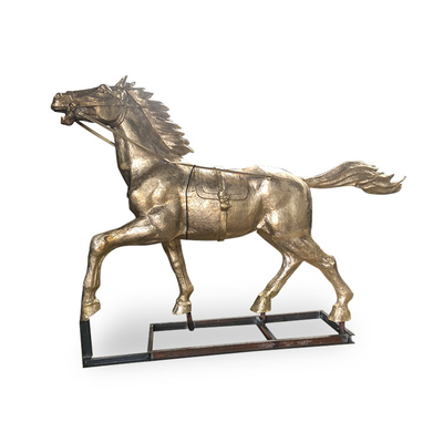 Sculpture en bronze extérieure standard en GV H140cm, statue en bronze de jardin de cheval