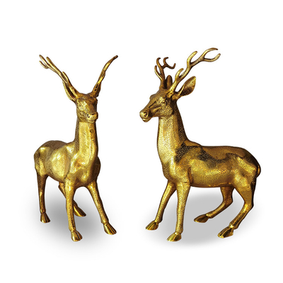 Les statues en bronze épaisses de cerfs communs du jardin 8mm de Gnee font du jardinage décoration avec les détails fins