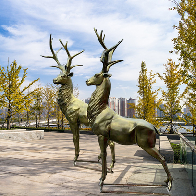 Le CE a certifié décoratif grandeur nature de sculpture en bronze de statue en bronze extérieure d'élans