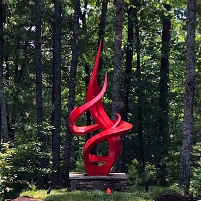 Le jardin de Gnee aménageant la sculpture en parc rouge en métal de décoration a adapté aux besoins du client