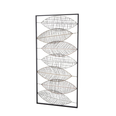 22x46 avance la décoration petit à petit de maison d'Art Luxury 3D de mur de feuille en métal de cru