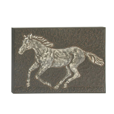 Mur fonctionnant Art Decor Embossed Panels en métal de 38 de pouce chevaux de décoration intérieure