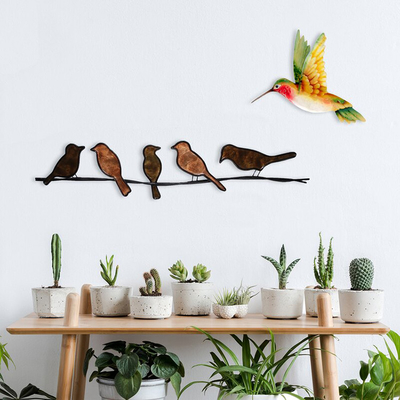 Le jardin 6&quot; de Gnee mur contemporain d'oiseau en métal de taille sculptent d'intérieur