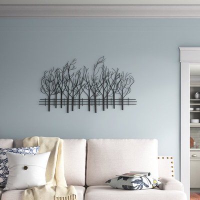 Décor européen de mur de branche d'arbre en métal de style de 28 pouces personnalisable pour le salon