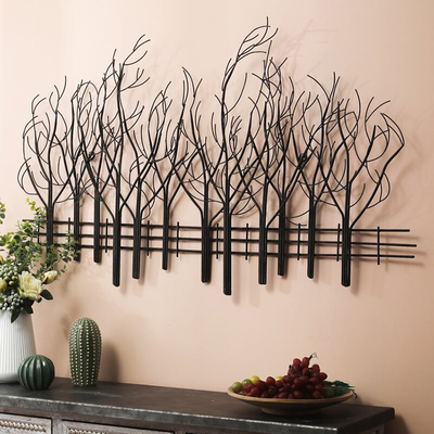 Décor européen de mur de branche d'arbre en métal de style de 28 pouces personnalisable pour le salon