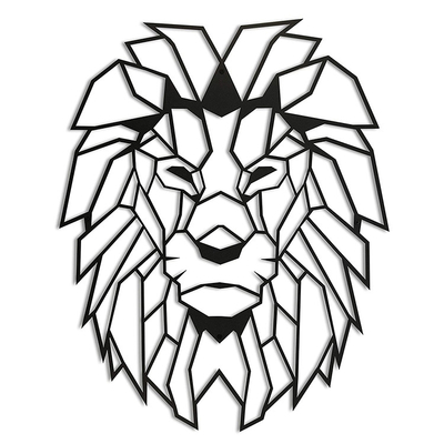 Pouce esthétique de Lion Head Wall Art 17.5x24 en métal pour la cabine rustique