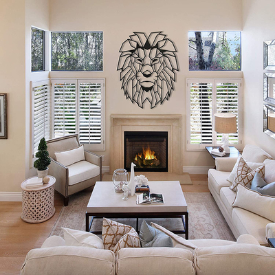 Pouce esthétique de Lion Head Wall Art 17.5x24 en métal pour la cabine rustique