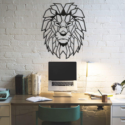 Pouce esthétique de Lion Head Wall Art 17.5x24 en métal pour la cabine rustique
