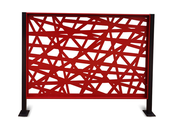 Panneau en acier peint rouge d'écran de coupe du laser GN-SP-166 avec le modèle géométrique
