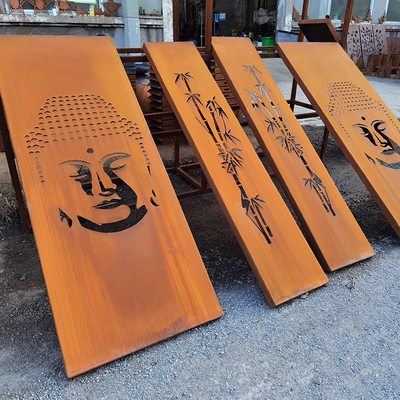 ornements en acier de jardin en métal de diviseur d'intimité de coupe de laser des écrans GN-SH-204 de 1500mm Corten