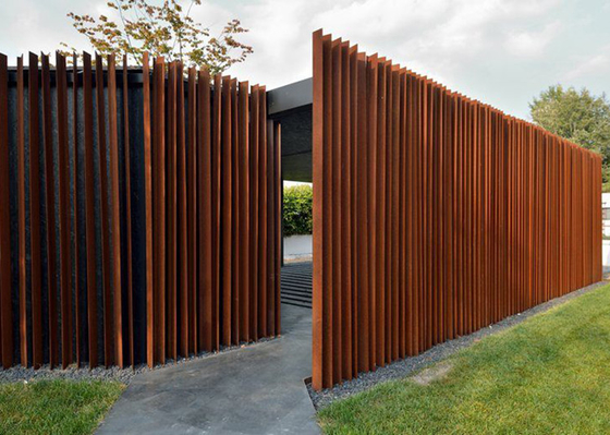 barrière en acier Panel Exterior Design de Corten de haut jardin de 2m pour résidentiel