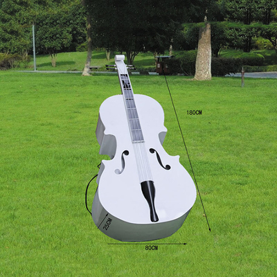 Sculpture en instrument de musique de violoncelle de fer pour les ornements extérieurs de pelouse de jardin