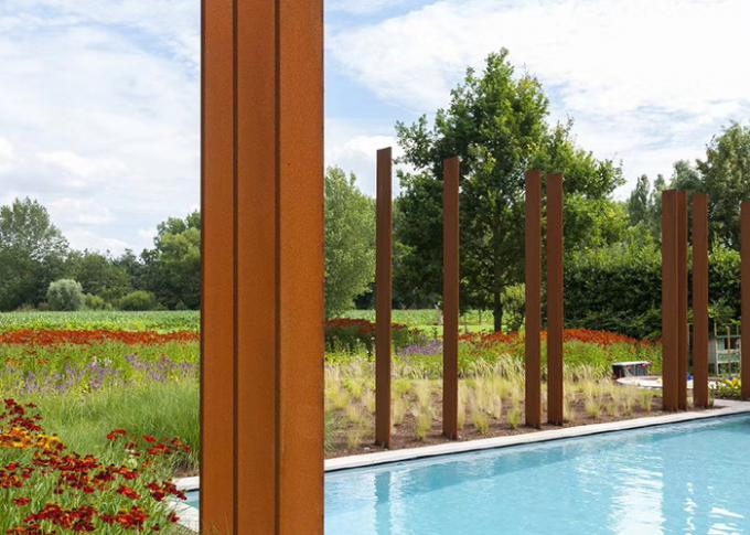 Laser en acier de Corten coupant clôturant des panneaux d'écran pour le paysage