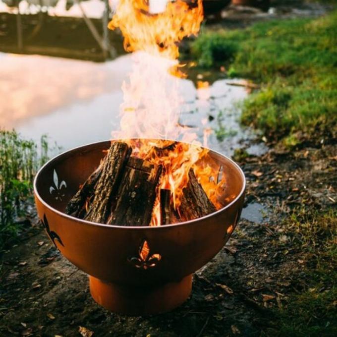 Puits extérieur du feu de Pit Garden Fire Bowl Rustic du feu de grand brasero en acier de Corten