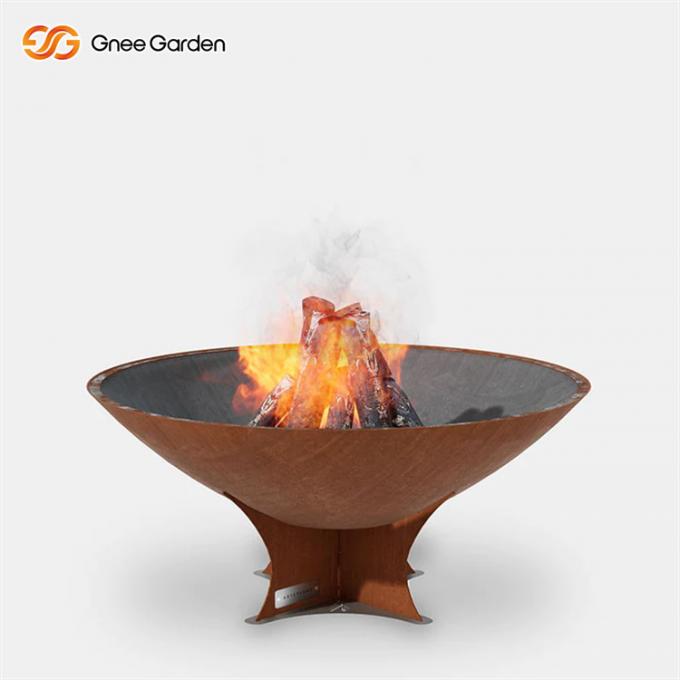 Cuvette de feu en acier de Corten de fabrication de fer professionnel en métal Firepit