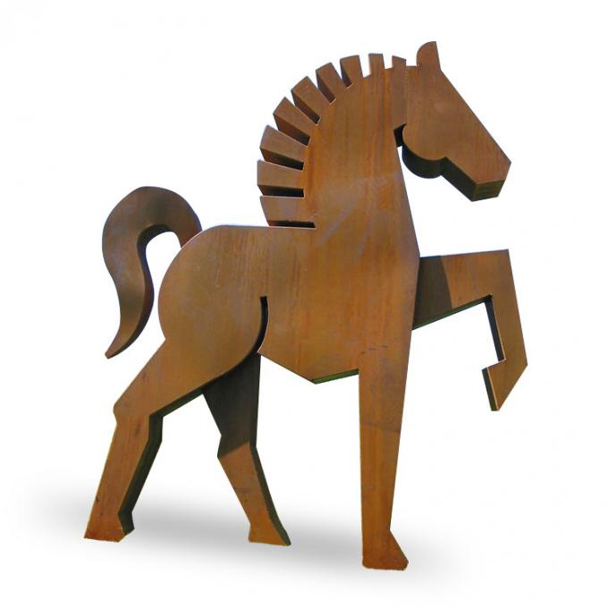 Statue de grande taille moderne faite sur commande de décor de jardin de sculpture abstraite en acier inoxydable de Corten