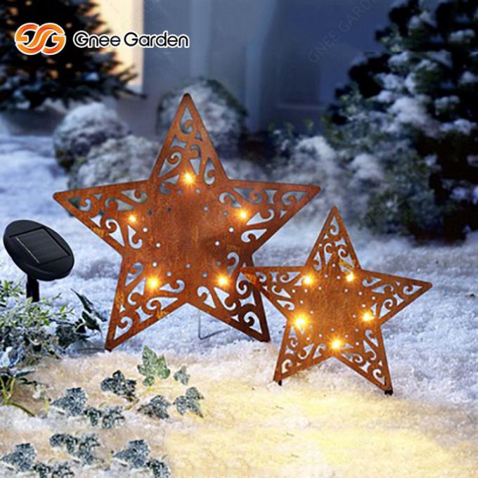 La coupe en acier de laser en métal de précipitation de Corten ouvre l'ornement en acier de jardin de Corten