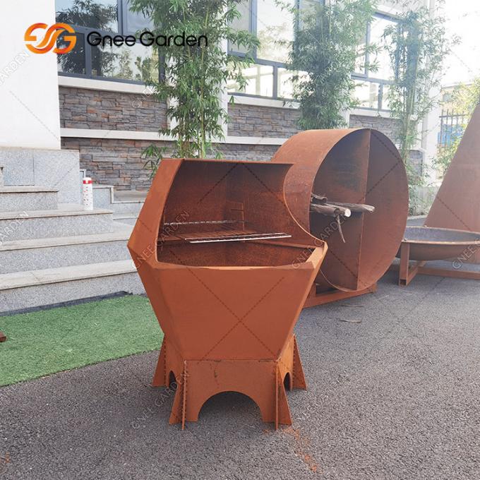 Puits européen en acier extérieur de barbecue en métal de gril de barbecue de Corten