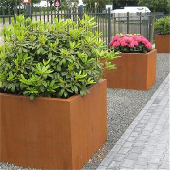 Boîtes en acier de planteur de Corten