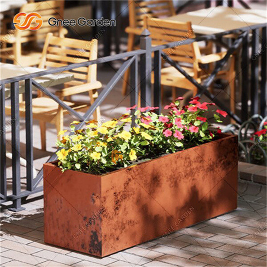 Boîtes en acier de planteur de Corten