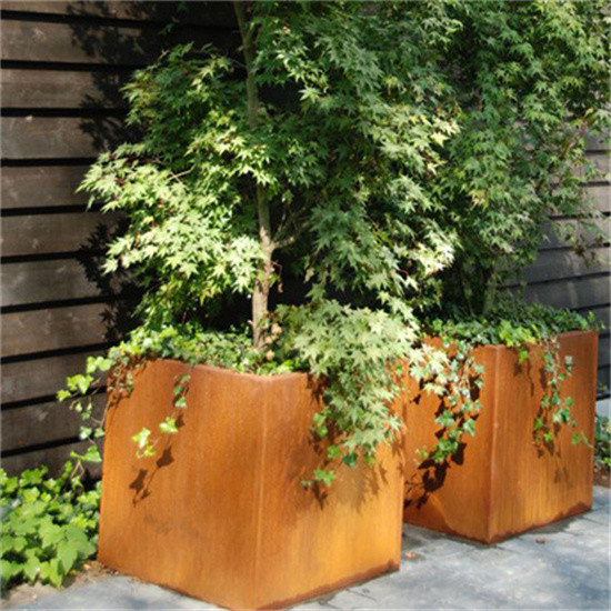 Boîtes en acier de planteur de Corten