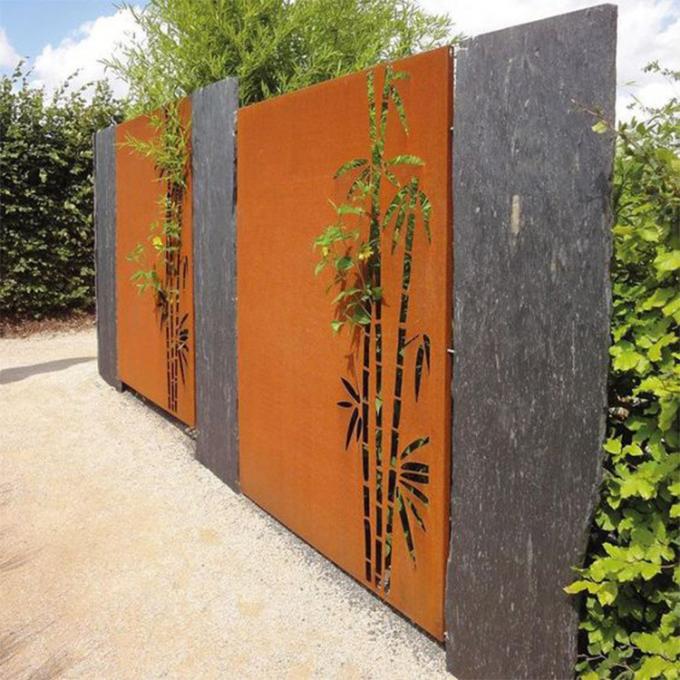  Écran en acier de jardin de Corten