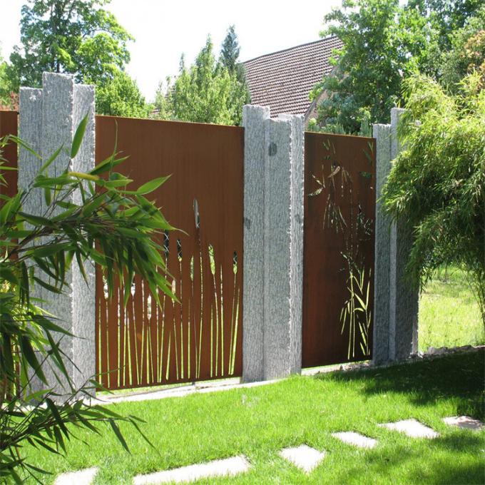 Écran en acier de jardin de Corten