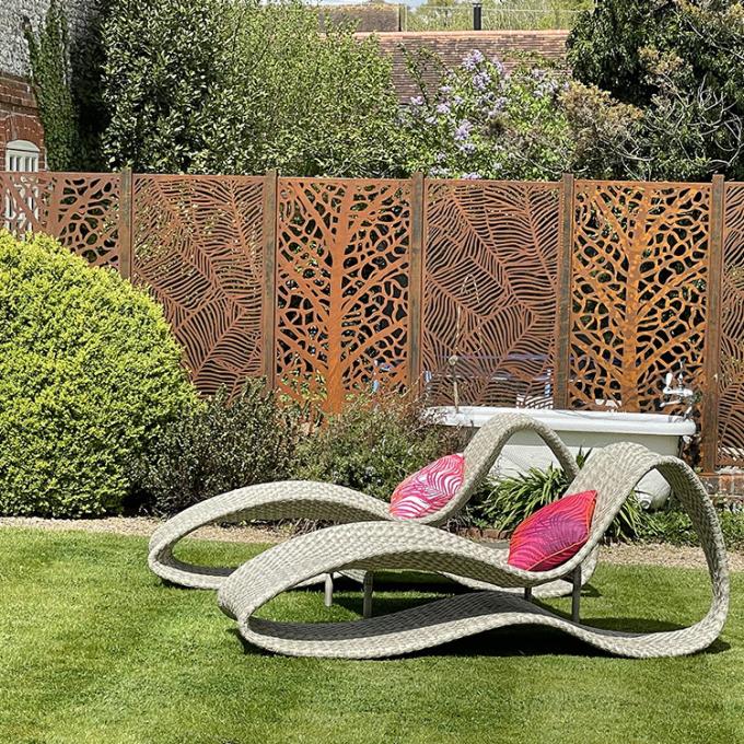 Intimité en acier Art Screen de Corten pour extérieur
