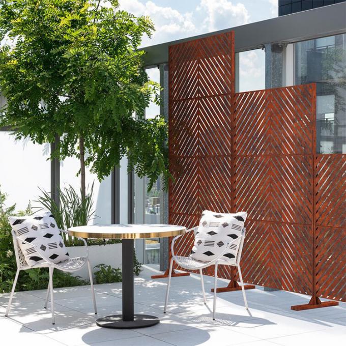 Écran en acier de jardin de cloison de séparation de Corten
