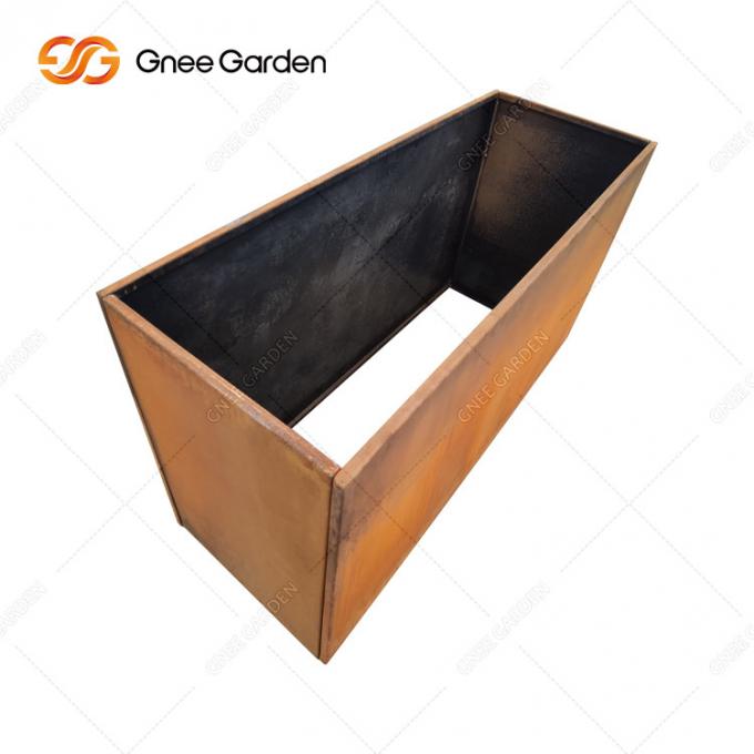 Le planteur en acier direct de Corten d'usine enferme dans une boîte les planteurs en acier de jardin