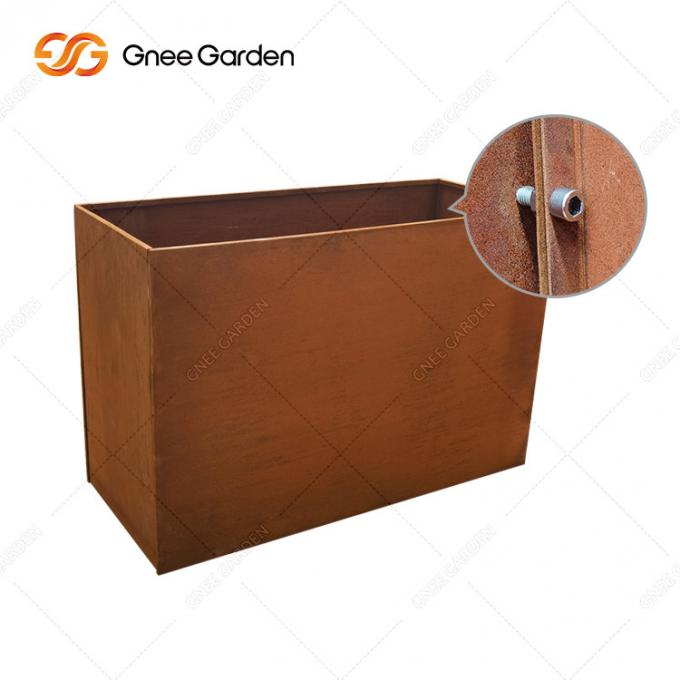Le planteur en acier direct de Corten d'usine enferme dans une boîte les planteurs en acier de jardin