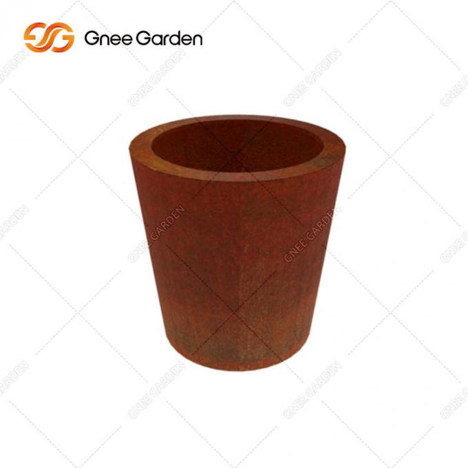 Le jardin en acier adapté aux besoins du client de pot de fleurs de Corten de fonction place le planteur extérieur en métal de pot de fleur