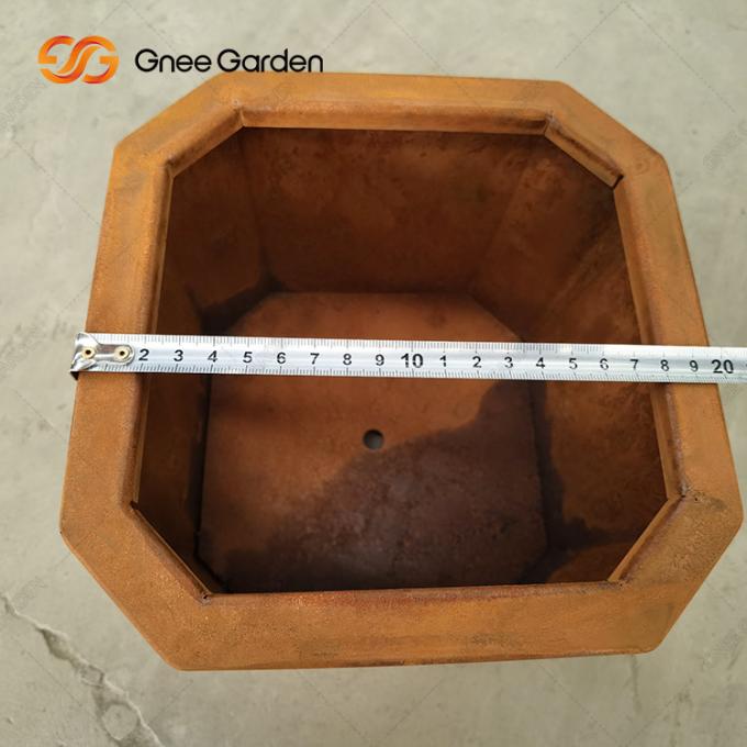 Planteur de Corten survivant à la boîte en acier de planteur en métal de Corten de paysage extérieur rustique résistant de jardin