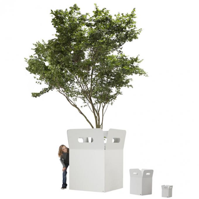 Pots de fleur grands de vente de nouvel de conception grand arbre bon marché extérieur chaud de jardin et planteurs en acier en métal de planteurs
