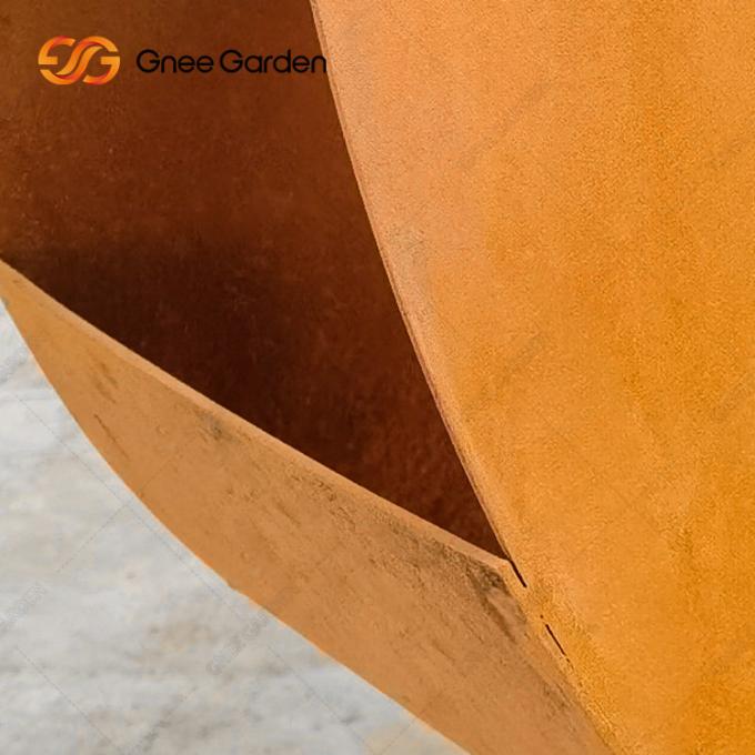 Planteur moderne Rusty Red Customized Corten Planter en métal pour la maison d'intérieur et la décoration extérieure de jardin